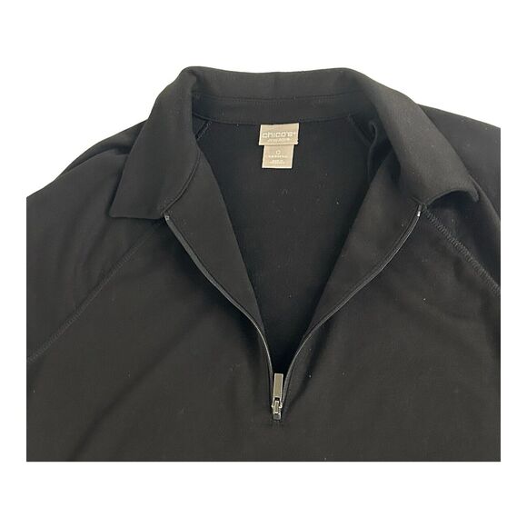 Chico’s Zenergy Half-zip Dress Black Misses Size 0 (US S/4) LBD Active Pockets - Picture 12 of 16